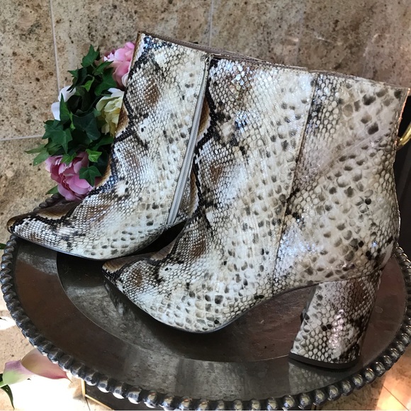 New Charles David Virgil Python Booties 11 - Picture 5 of 6